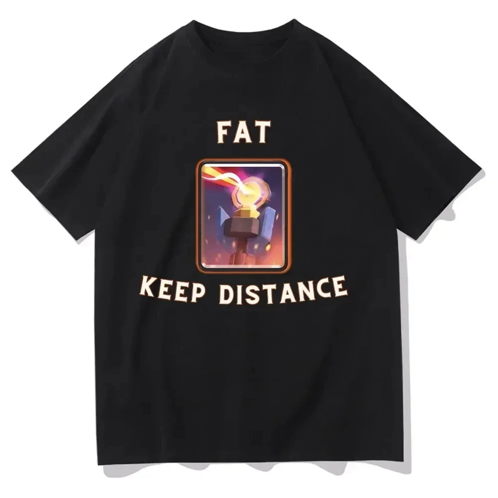 

Fat Keep Distance Meme T Shirt Men Women Oversized Joke Humor Gift for Him and Her Kawaii Cute Memes T-shirts Women Clothing