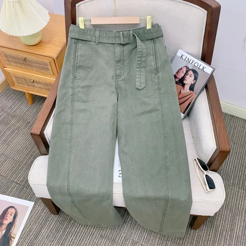 

Artistic Vintage Colored Denim Banana Pants Faionable Knife Wide Leg Jeans Ladies Casual Comfortable Loose Fit