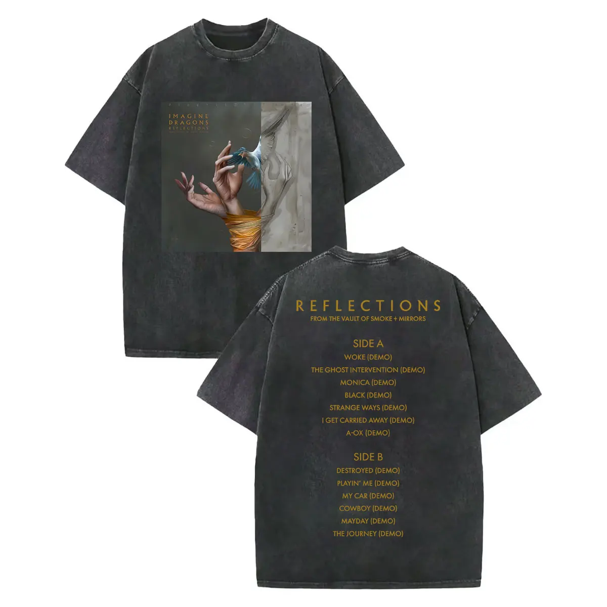 

Imagine Dragons Reflections From The Vault of Smoke + Mirrors Album T-shirt Men's Women's Rock Fashion Vintage Washed T-shirts