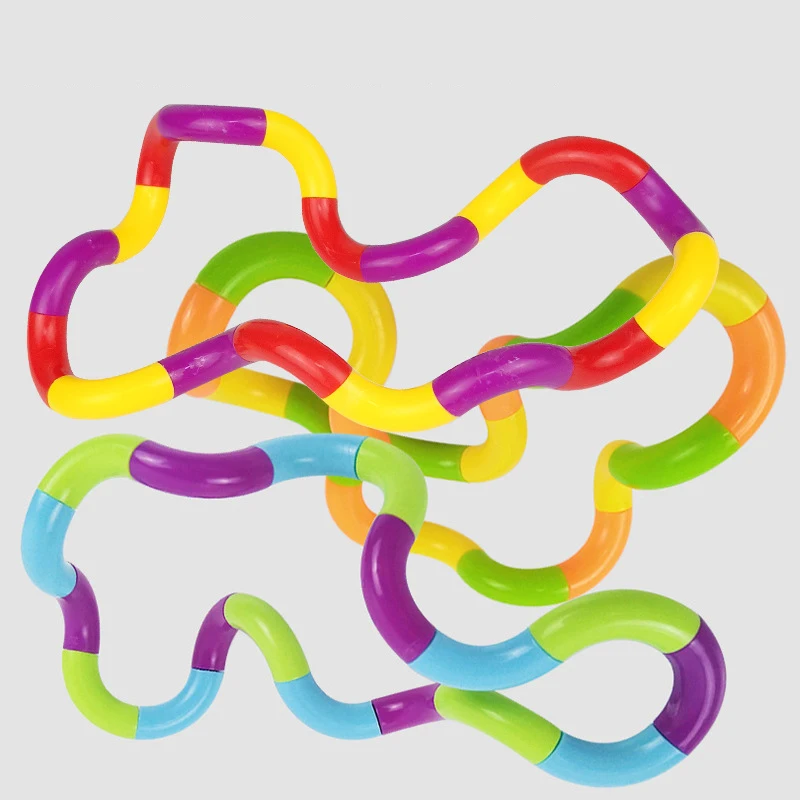 10pcs Tangle Fidget Toy Twisting Sensory Toy Hand-Eye Coordination Toy Anxiety Relief Finger Toy for Kid Adult Fine Motor Skills
