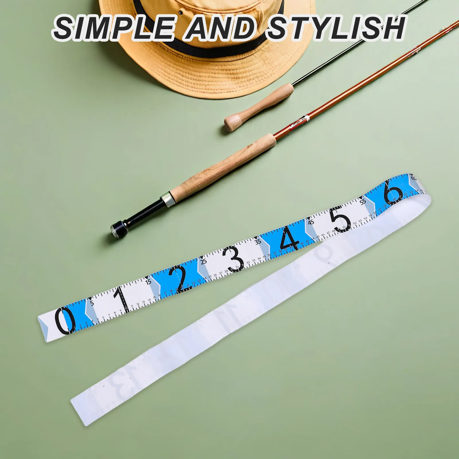 Portable Fish Ruler Waterproof Measuring Tool Compact Lightweight Fishing Tape for Boat Kayak Outdoor Use