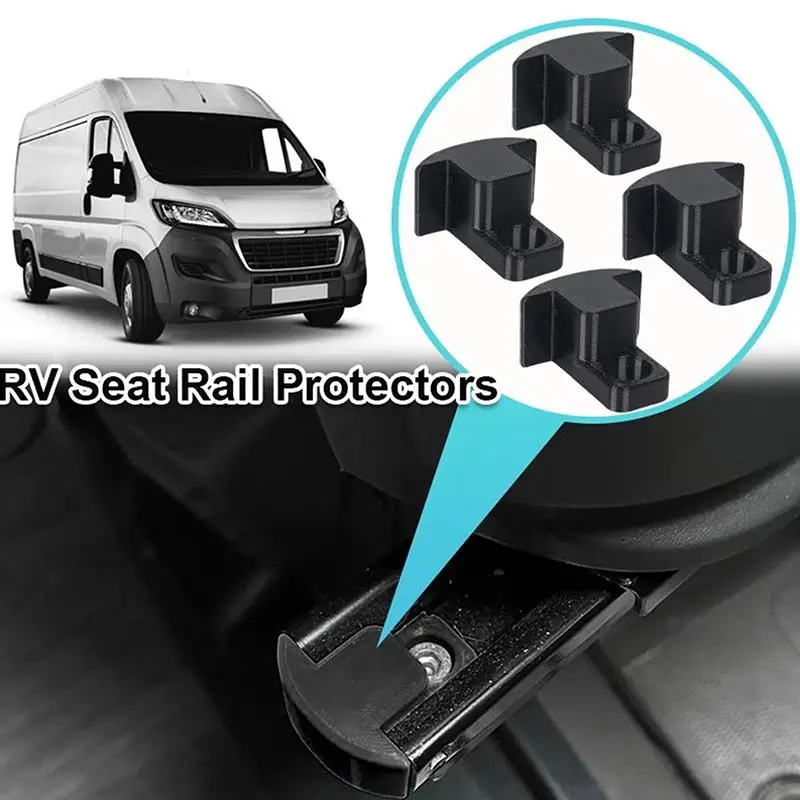 Anti Kick Seat Rail Protector for RVs Caravan and Trucks Durable Bump Guard for Camper Interior Floor Protection 2/4pcs