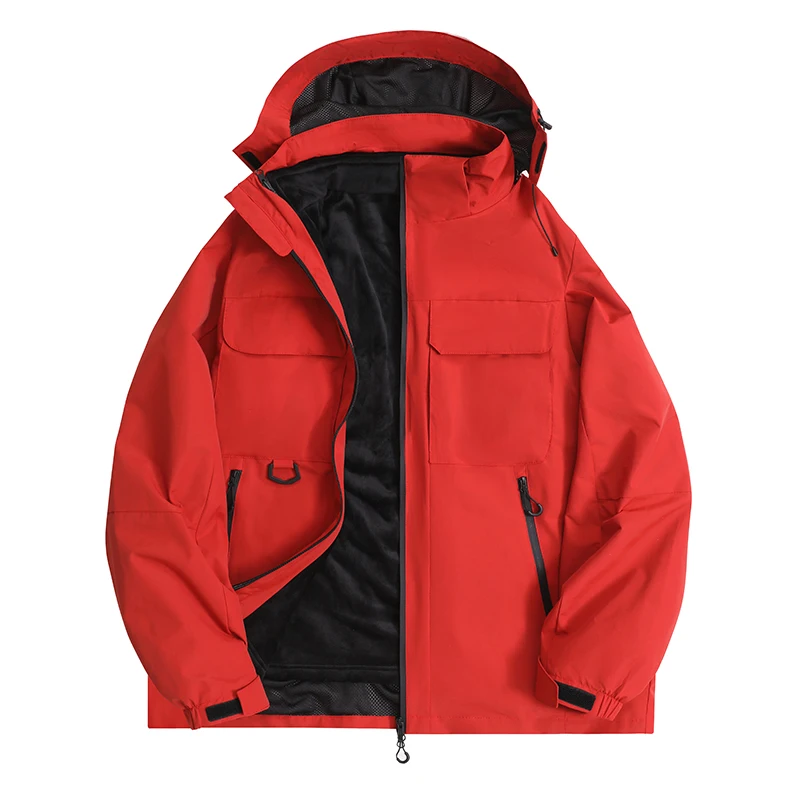 

New Autumn Winter Outdoor Running Fitness Waterproof Windproof Warm Jacket Comfortable Versatile Three in One Thick Warm Jacket