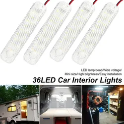 2/4pcs 12-85V 36LED Trunk Light Truck Car Cab Reading Light RV Light High Brightness Outdoor Emergency light Compartment Light