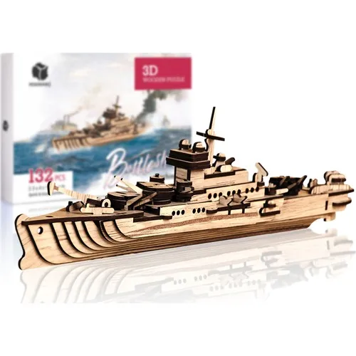 Pershang Warship 132 Piece Wooden 3D Puzzle