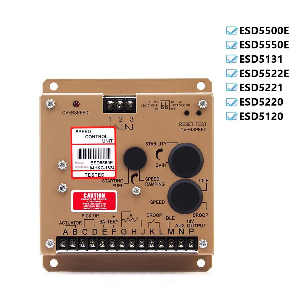 Diesel Engine Speed Control Unit Controller ESD5500E ESD5221 ESD5220 ESD5131 ESD5120 ESD5550E ESD5522E Generator Governor Board