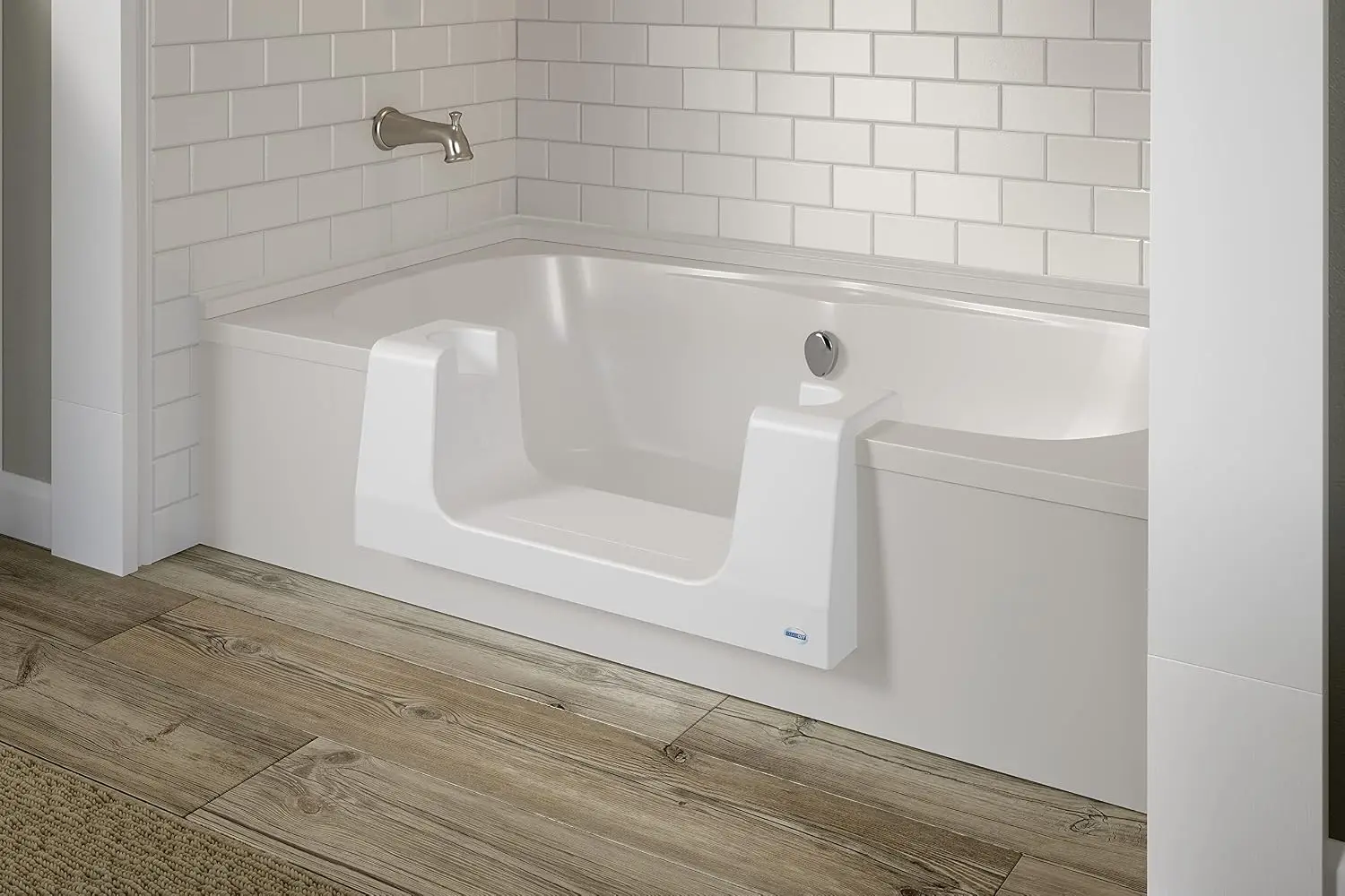 CleanCut Convertible Tub Conversion Kit, White Large | Affordable alternative to a full bathroom remodel or walk-in tub replacem