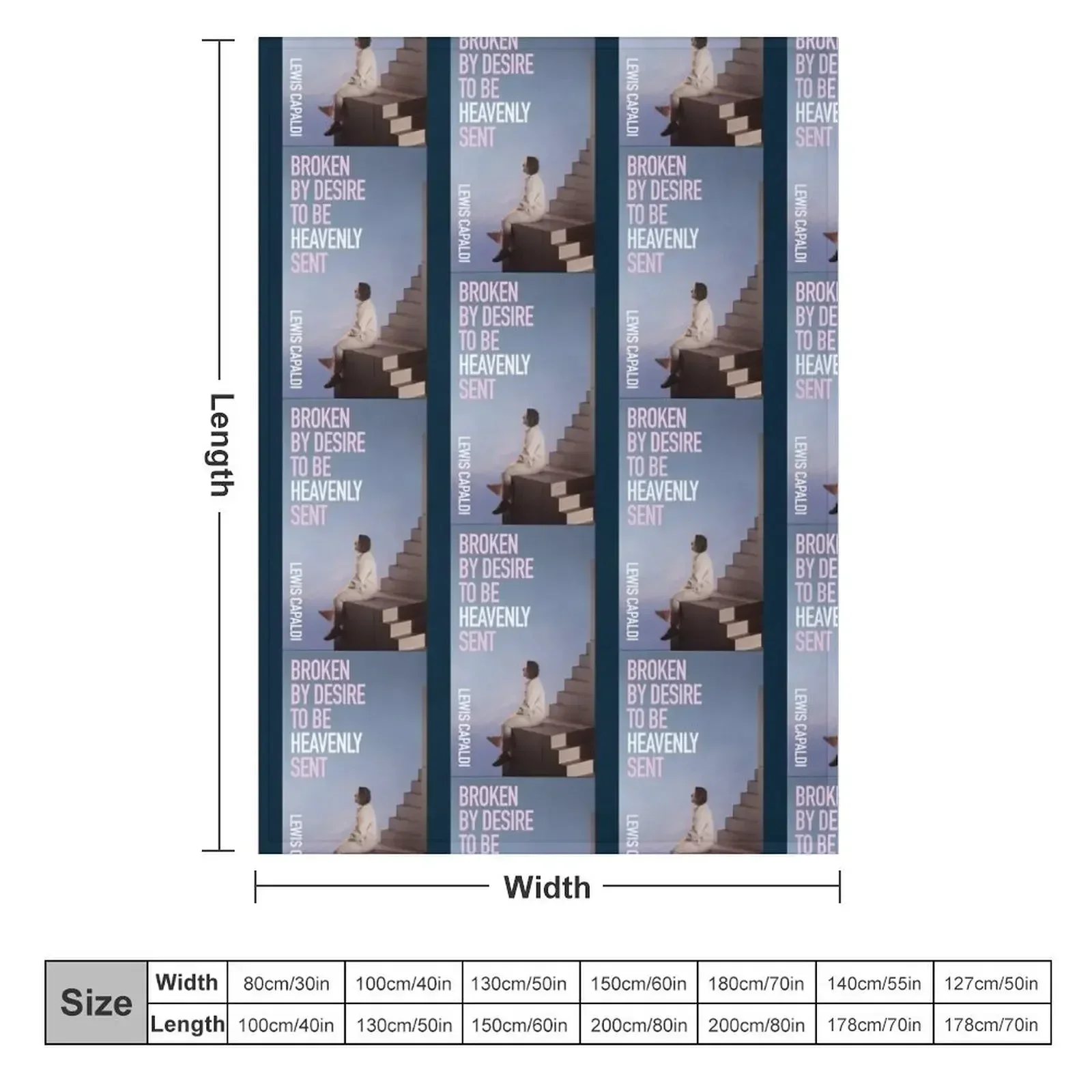 Lewis Capaldi Broken Desire Throw Blanket Plaid on the sofa anime Blankets Sofas Of Decoration sofa bed Blankets