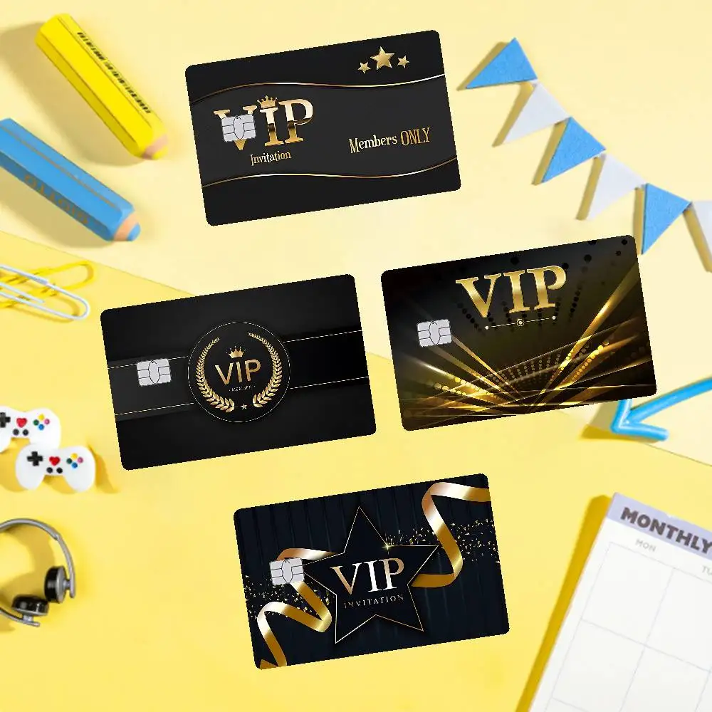 Super Vip Logo Card Stickers Credit Card DIY Card Protector Stickers Waterproof Film Skin Cover