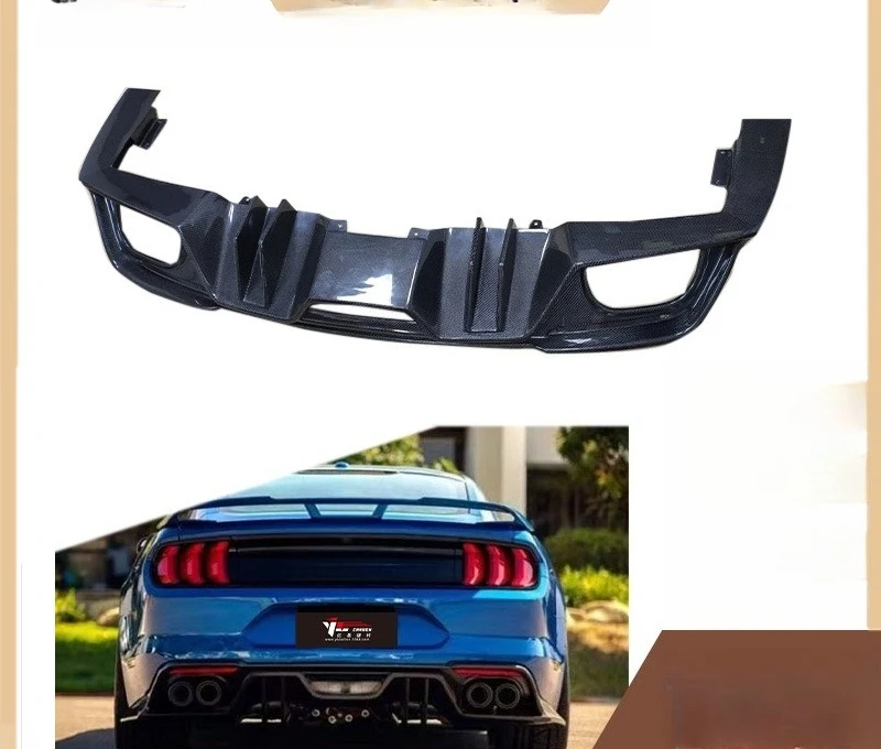 Carbon Fiber Rear Lip For 2018-2022 Mustang Rear Spoiler, Car Accessories, Rear Chin Spoiler, Vehicle Parts