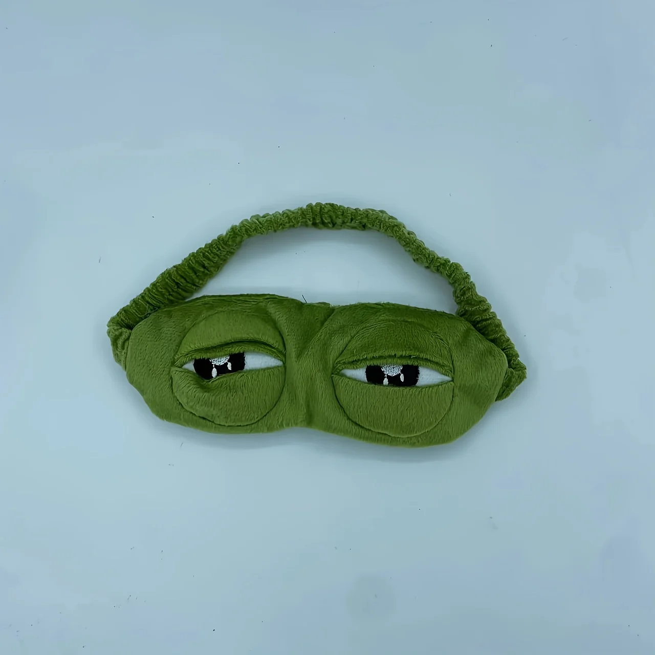 

1pc Soft Plush Sleeping Eye Mask Travel Sad Frog Eye Mask 3D Blindfold Adult Eye Patch