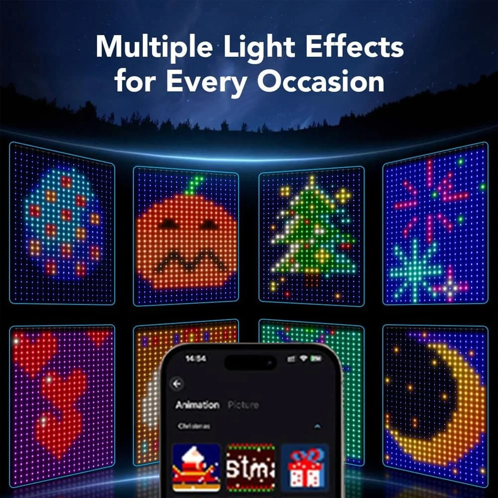 400LED Curtain Lights for Window, 9.8ft Smart Curtain Lights USB Outdoor Light with Music Timer App Control Christmas Home Decor