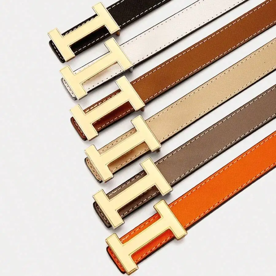 Genuine Leather High-Quality Women's Belt Fashionable Luxury Women Belts Dress with Waistband Belts for Women