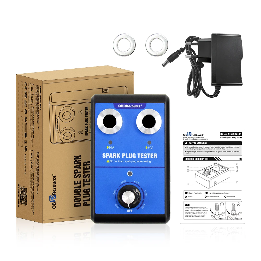 Auto Bougie Tester 110V 220V Ontstekingssysteem Tester Dubbele Gat Bougie Analyzer 0-6000rpm Automoivo detector Scanner