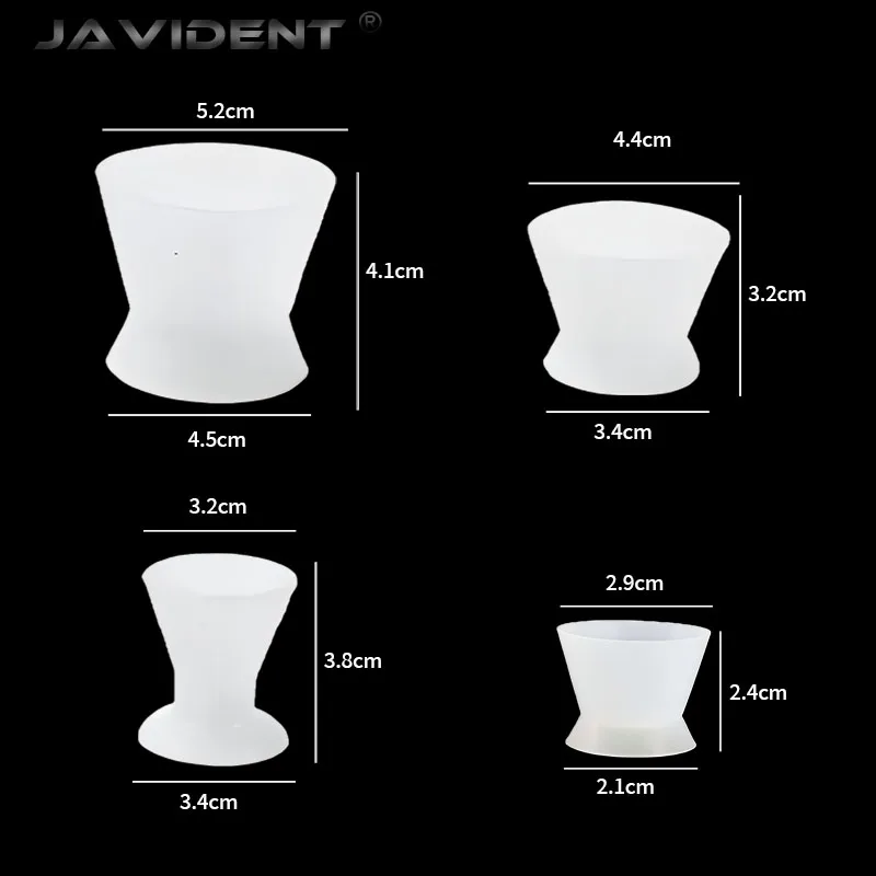 4pcs Dentist Materials Silicone Mixing Bowl Use Teeth Whitening Tool Flexible Self-setting Autoclavable Dentist Materials
