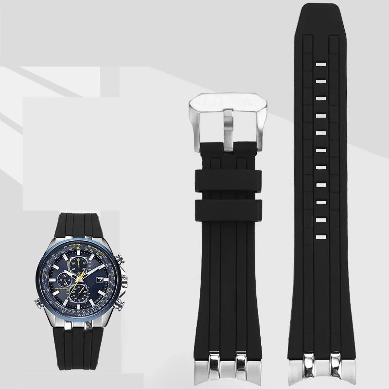 

Enxi Is Suitable for C-itizen Blue Angel First and Second Generation AT8020/JY8078 Original Arc Silicone Watch with Male
