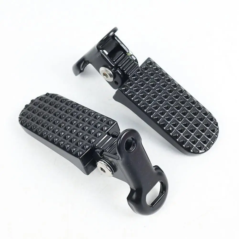 2Pcs Bike Rear Pedals Folding Bike Pegs Aluminum Alloy Non-Slip Bicycle Footrests Quick Release Foot Plates Pedals for E-Bike