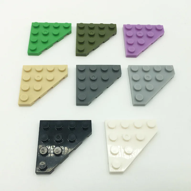 [32Pcs]【50g】Model 30503 Interlocking MOC 4x4 Wedge Plate (Corner Cut), Children DIY STEM Building Blocks Toy Group