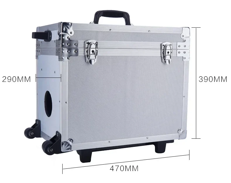 

Large Reinforced and Thickened Aluminum Alloy Toolbox Pull-rod Aluminum Box Instrument Box Suitcase Air flight case