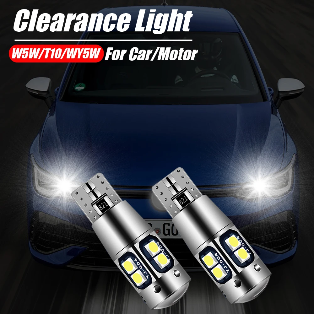 2szt Canbus T10 W5W 5W5 WY5W LED 3030 10-SMD Żarówka boczna do świateł postojowych VW T4 T5 Golf Tiguan Jetta City Touran Passat