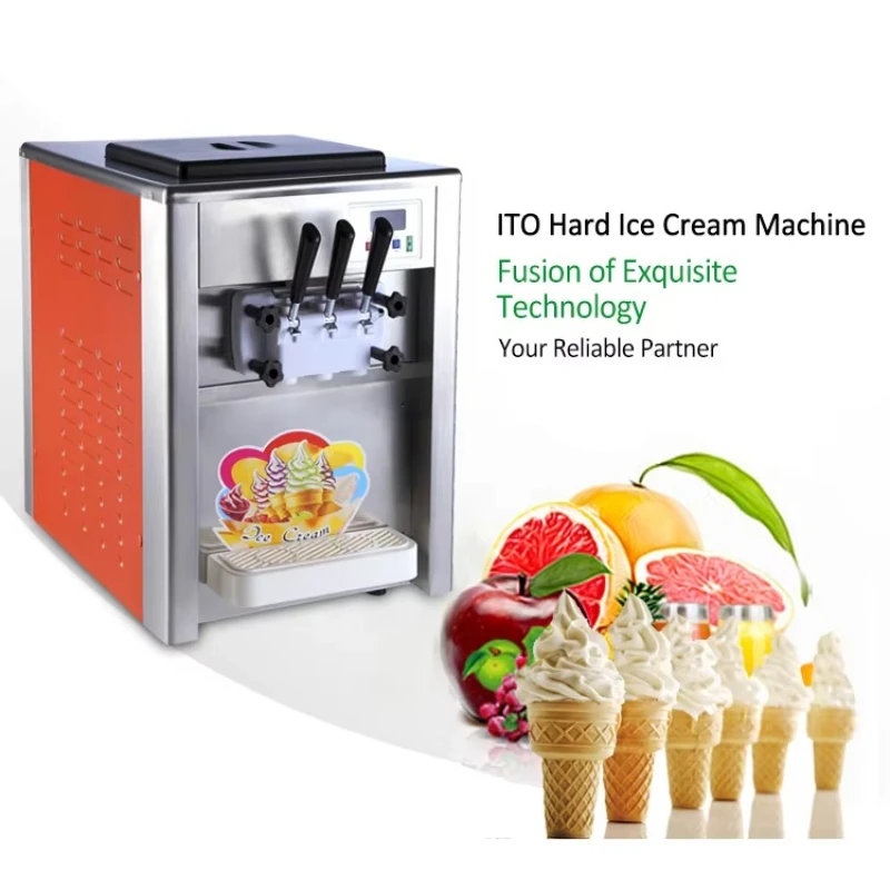 3 Flavor Table Top Commercial Soft Breyers Ice Cream Machine