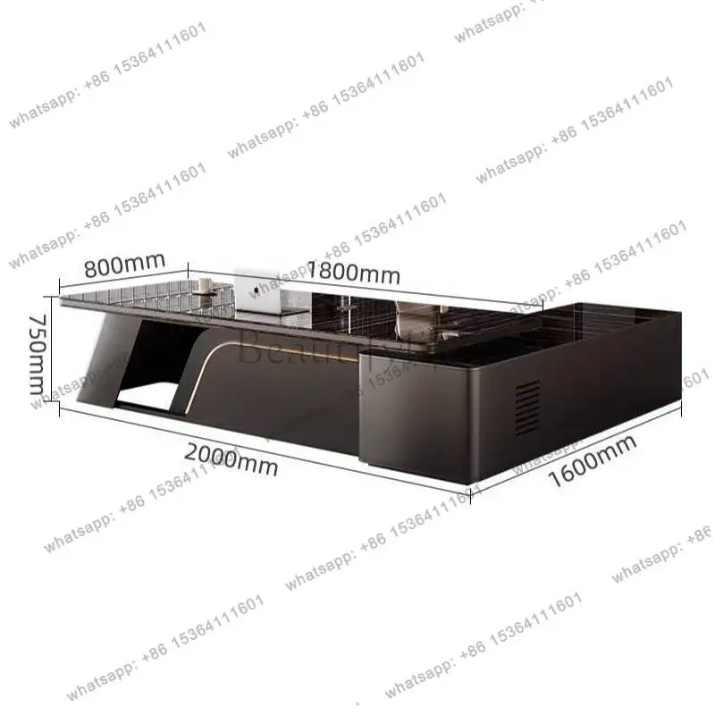 Narrow Unique Designer Office Desk Black Upgrades Storage Modern Computer Desks L Shape Drawers Scrivania