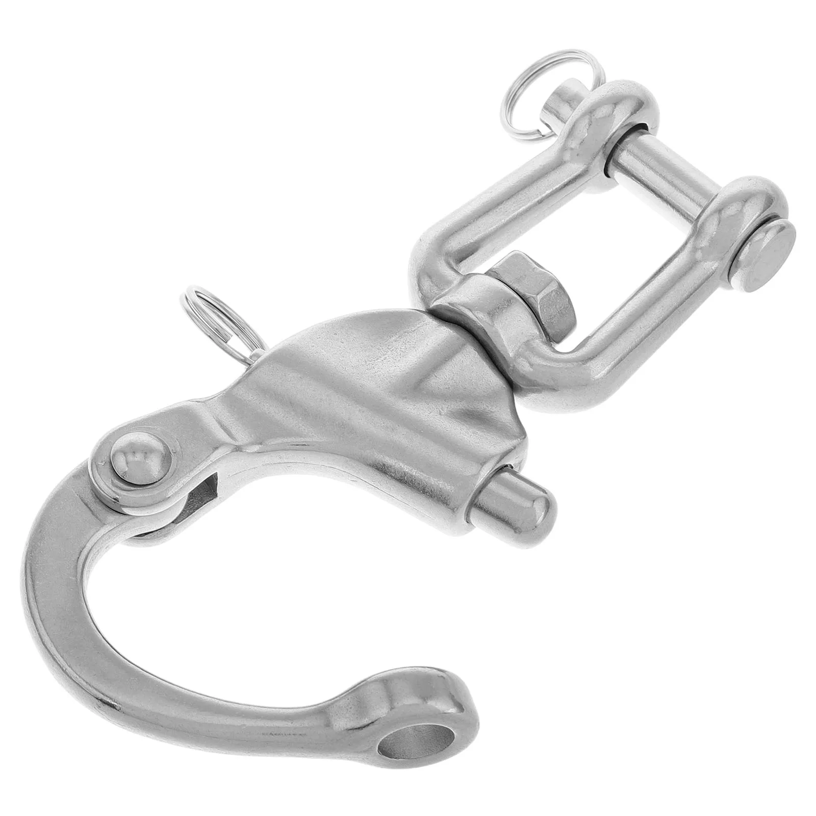 

Rotating Spring Shackle Snap Hook Hardware Clips Swivel Carabiner Stainless Steel Fixed Eye Heavy Duty Spring Clip Metal Hooks