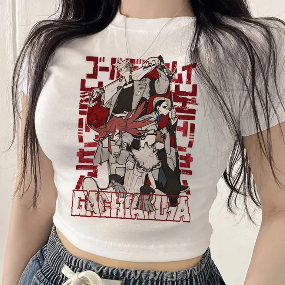 Gachiakuta crop top women manga japan kawaii korean fashion grunge tshirt harajuku anime y2k jojifuku vintage