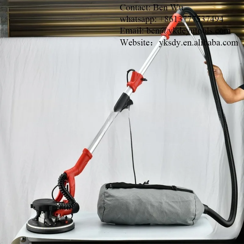 Self-priming Long Pole Wall Wall Sander Polishing Sandpaper Machine Wall Dust-free Putty Machine with Double Light