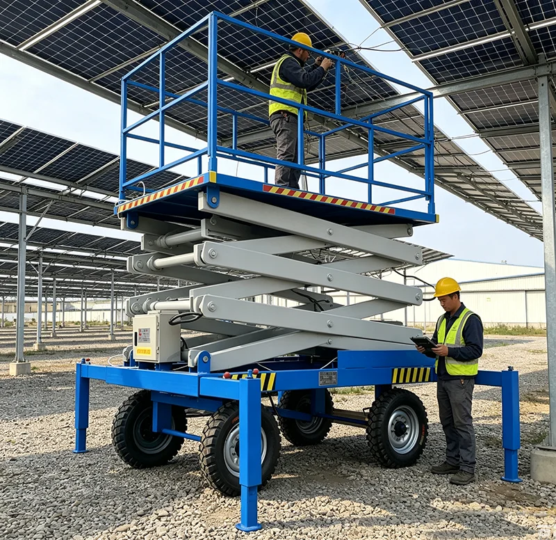 High Safety Hydraulic Scissor Lift Mobile Lifting Table Aerial Work Equipment Construction Logistics Usage