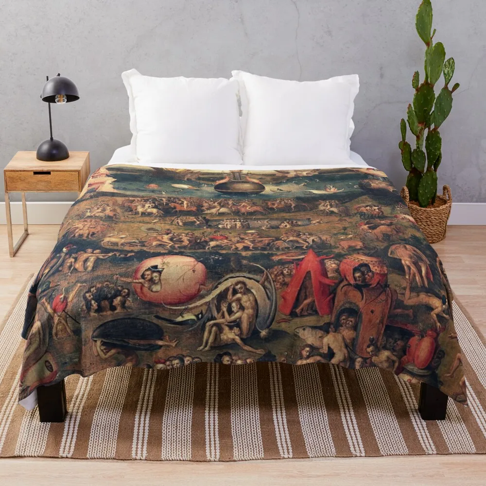 The big eyes classic artwork of hieronymus bosch Throw Blanket