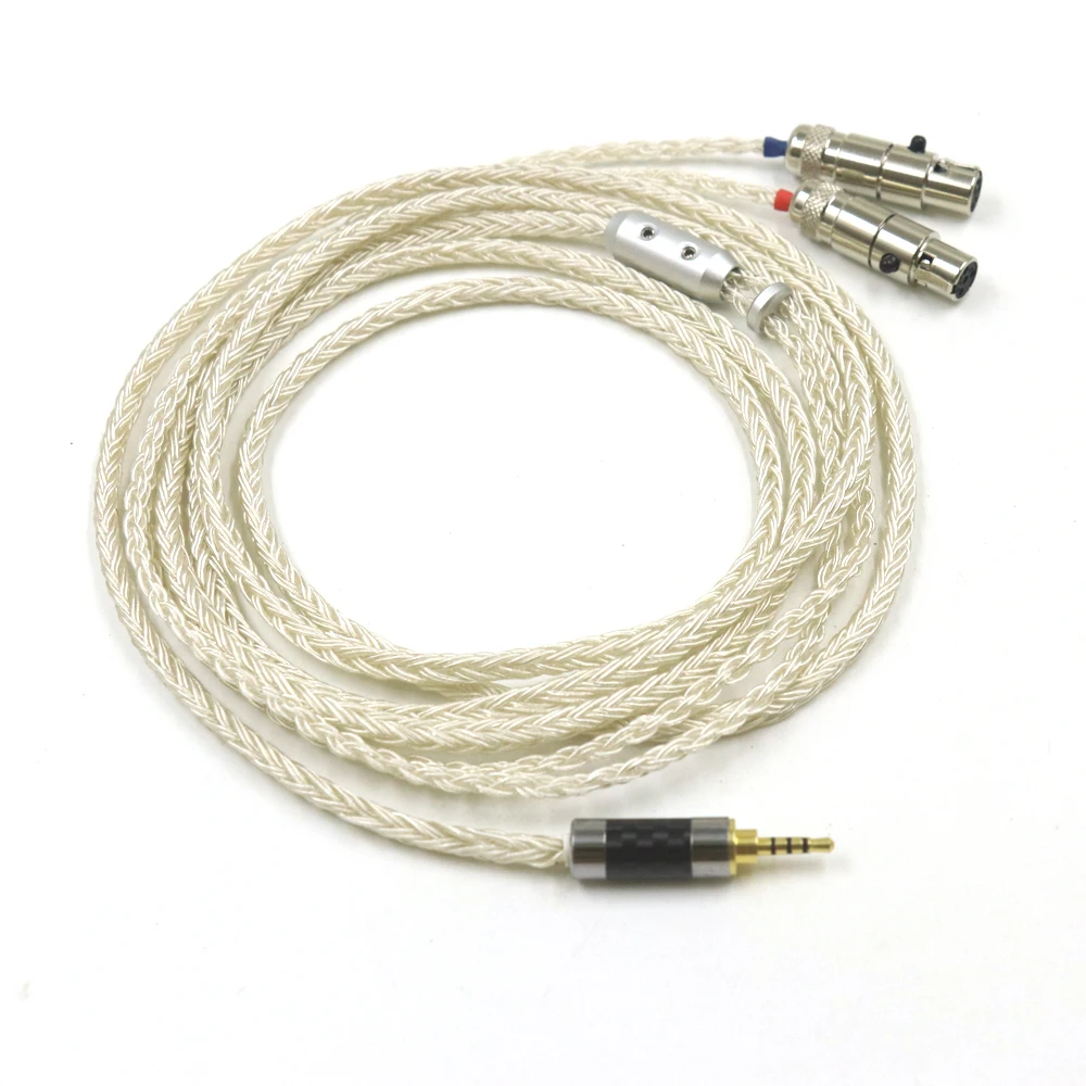 16 Core Silver Plated Earphone Cable For Audeze LCD-3 LCD-2 LCD-X LCD-XC LCD-4z LCD-MX4 LCD-GX lcd-24 Headphone