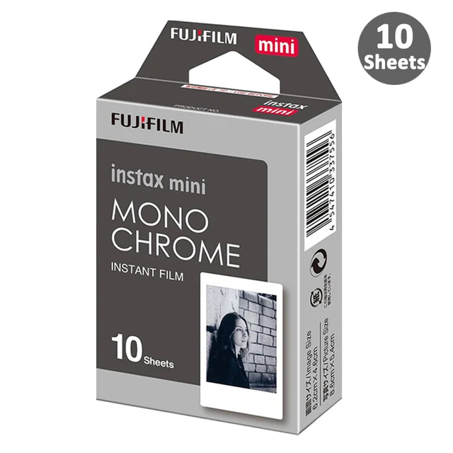 Original Fujifilm Instax Mini Film Mini 9 Photo Paper 10 Sheets White Monochrome Rainbow  For Instant Mini 7s 8 70 90 Camera