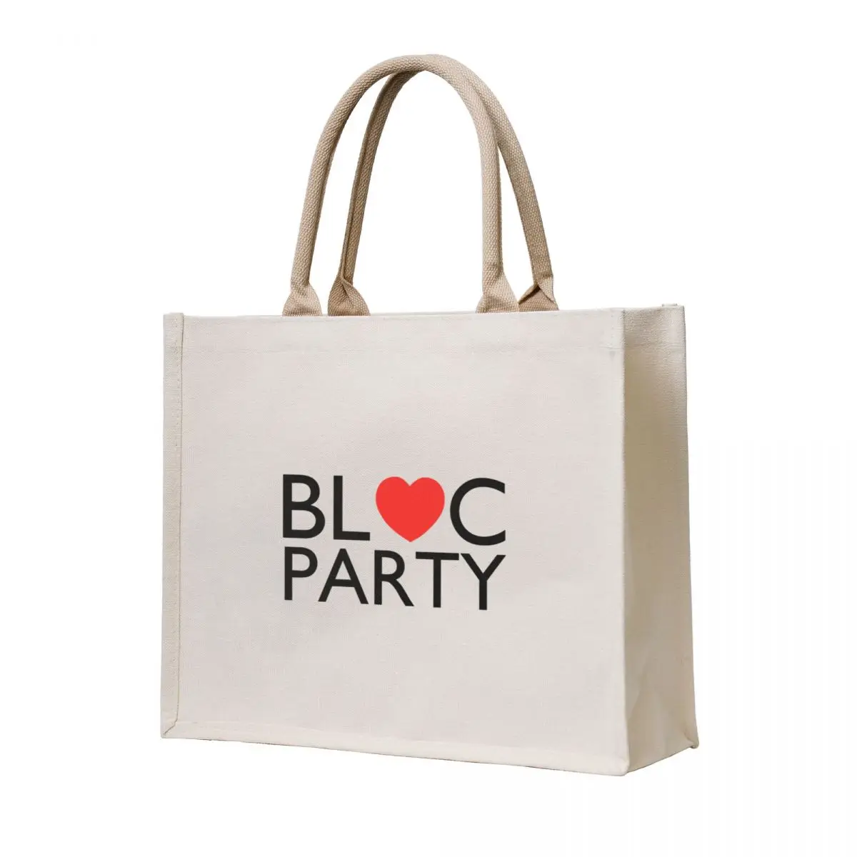 

Bloc Party Heart Tote Bag Women's beach bags shopping trolley bag tote bags aesthetic