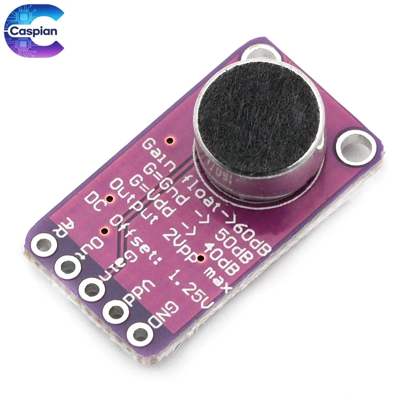 MAX9814 Microphone Amplifier Module With AGC Auto Gain Control Programmable Attack Release Low THD Audio Board
