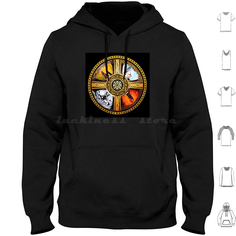 The Four Treasures Of Ireland Mandala By Marg Thomson Fullcirclemandalas Hoodie cotton Long Sleeve Mandala Mandalas Magic