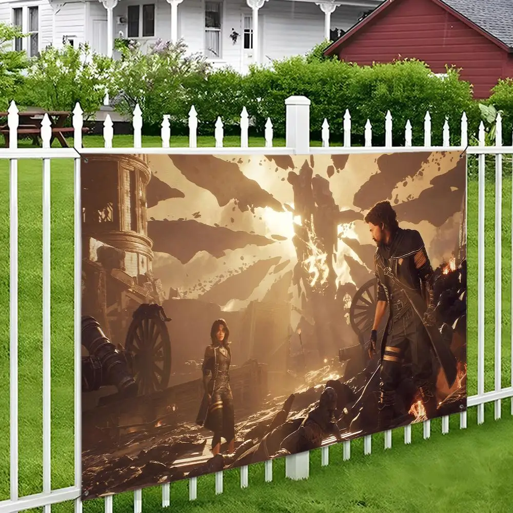 Game C-Clair O-Obscur E-Expedition 33 Flags Wall Hanging Tapestry Outdoor Decorative flag Background Blanket