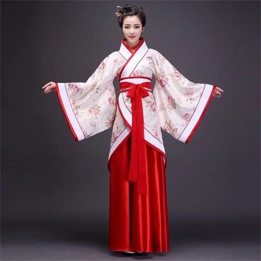 Chinese Traditional New Year Woman Performance Dance Hanfu Female Party Tang Suit Girls Cheongsam Dress Retro Costumes