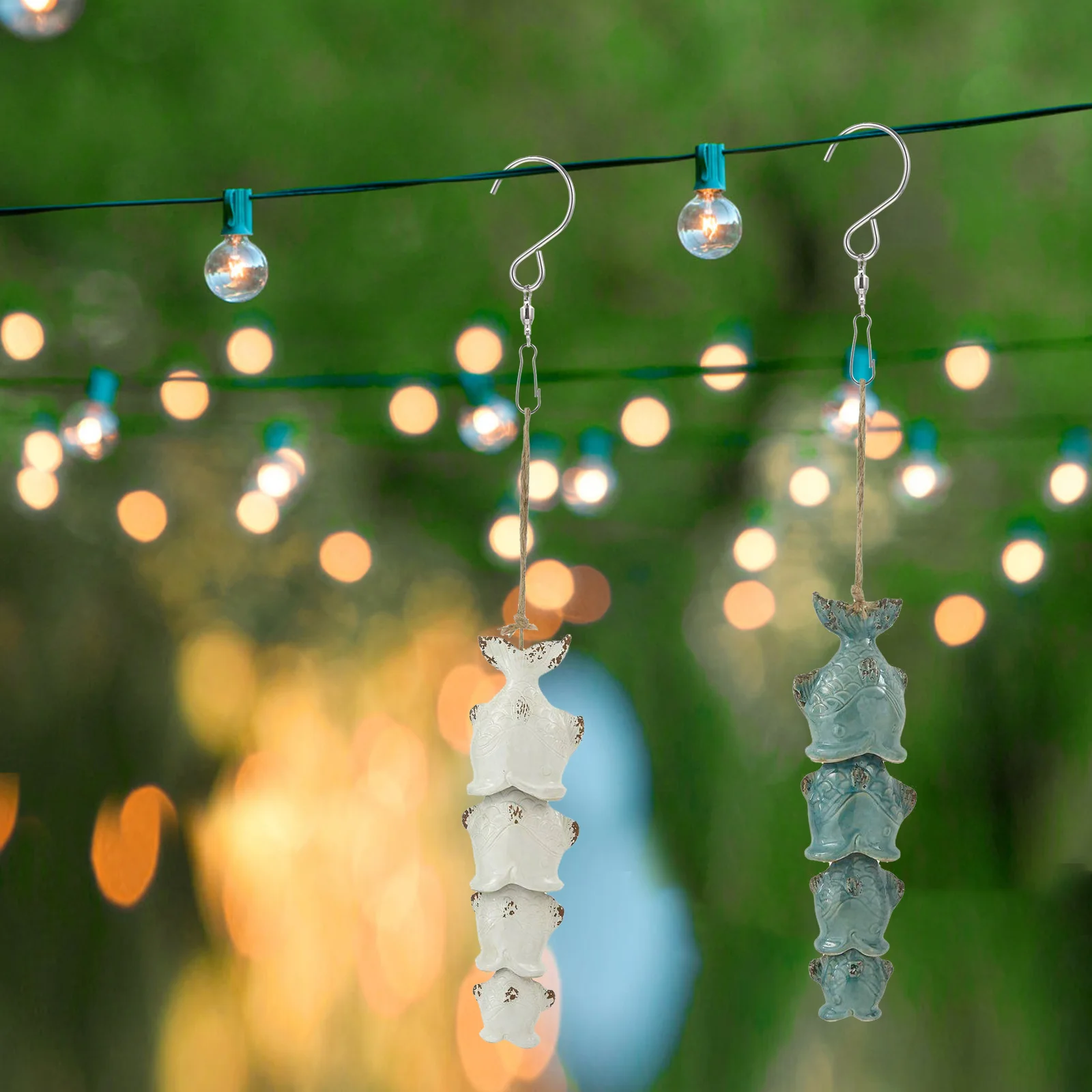 10 Pcs Wind Chime Hook Swivel Hooks Windbell Hanger Rotating Chimes Hangers Hanging Clips Display Heavy Duty Clothes Rack