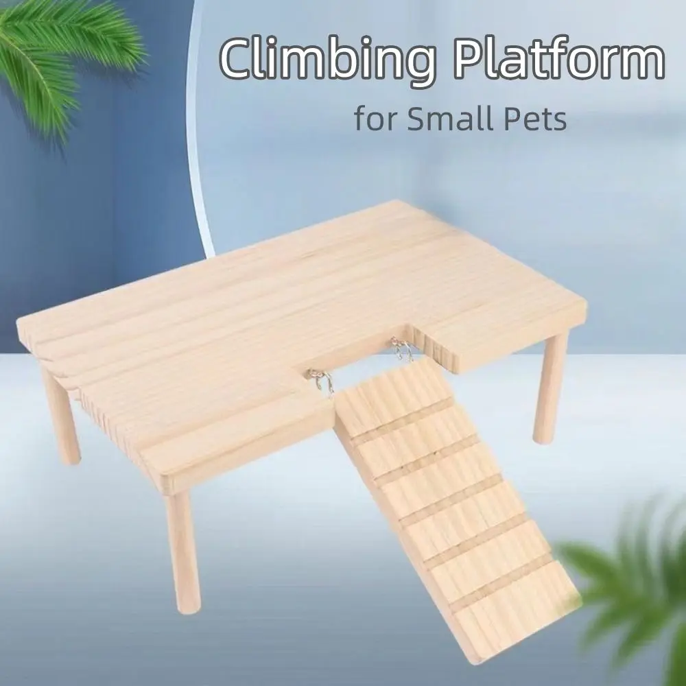 Nova Plataforma de Escada de Madeira para Hamster, Escadas DIY, Fácil de Instalar, Acessórios para Gaiola, Plataforma Durável para Pequenos Animais