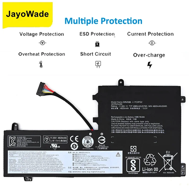 L17L3PG1 Laptop Battery for Lenovo Legion Y530 Y530-15ICH Y730-15ICH Y7000 Y7000P L17C3PG1 L17C3PG2 L17M3PG1 L17M3PG3 L17L3PG1