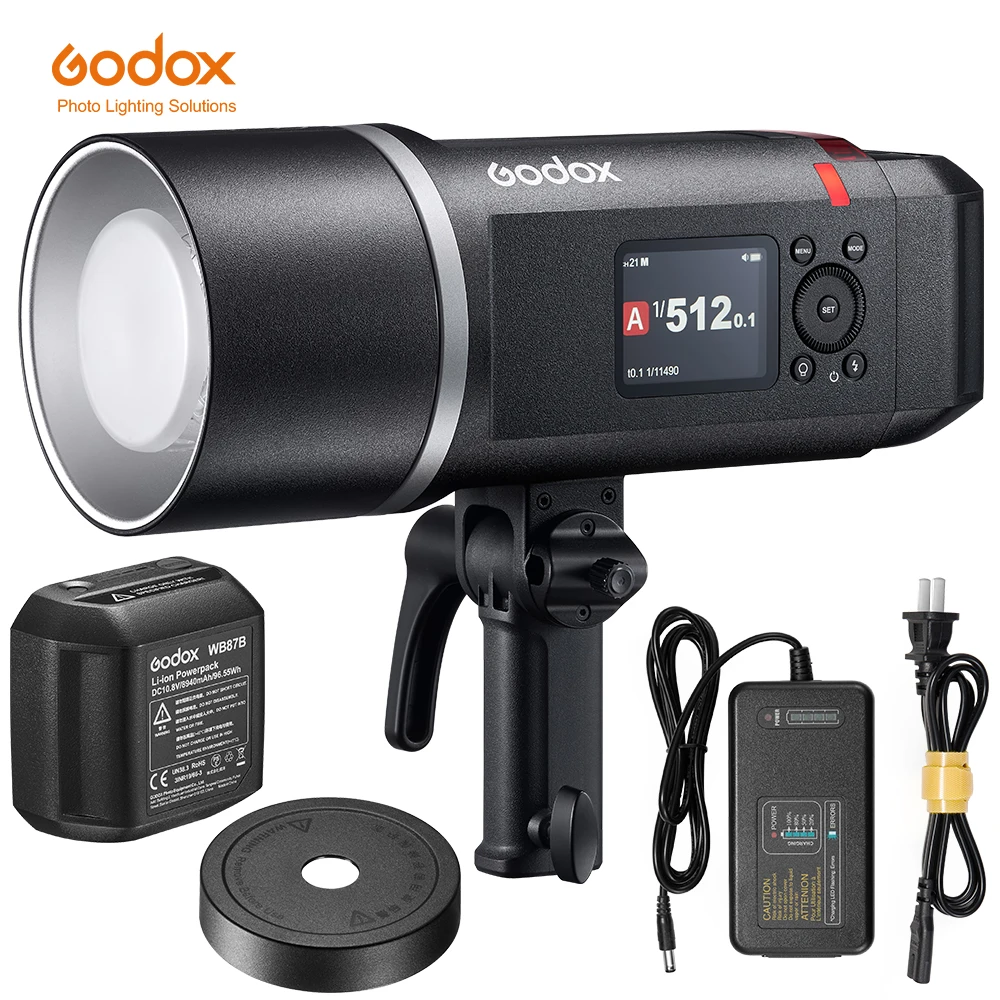 

Godox AD600BM II 600W Strobe Outdoor Flash AD600BMII All in One Speedlite 40W Modelling Lamp Fast Recycling One-Tap Sync GN87