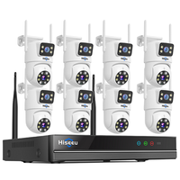 5G Hz Dual Lens 16 Channel Wireless Camera DVR Kit Dome Ptz Outdoor Home WiFi IP Cctv Security Camera System