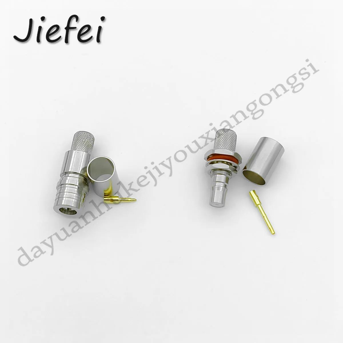 100Pcs QMA Crimp Male / Female Straight RF Coaxial Connector for Cable 5dfb RG5 RG6 LMR300 Cable Rf Connector