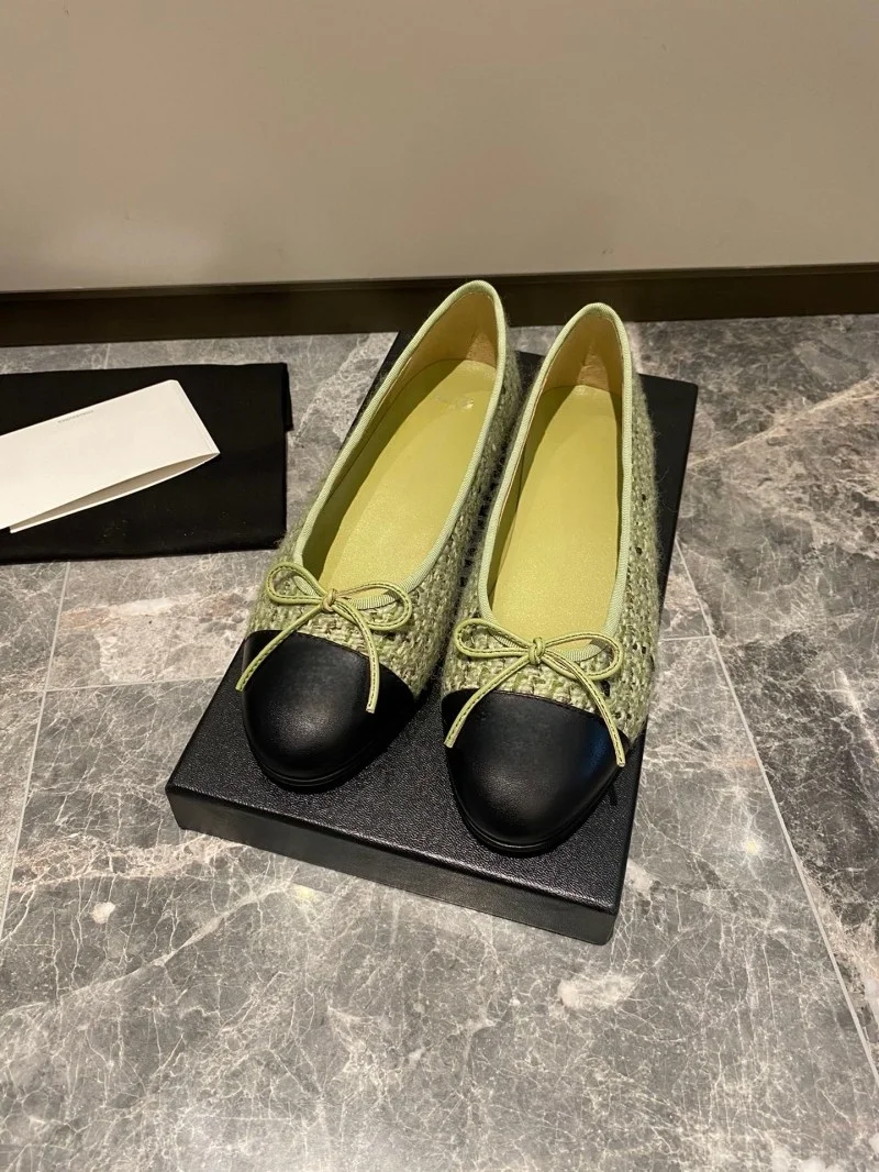 Chaussures plates de luxe pour femmes en cuir véritable à bout rond avec nœud, style ballerine, décontractées, Zapatos Mujer