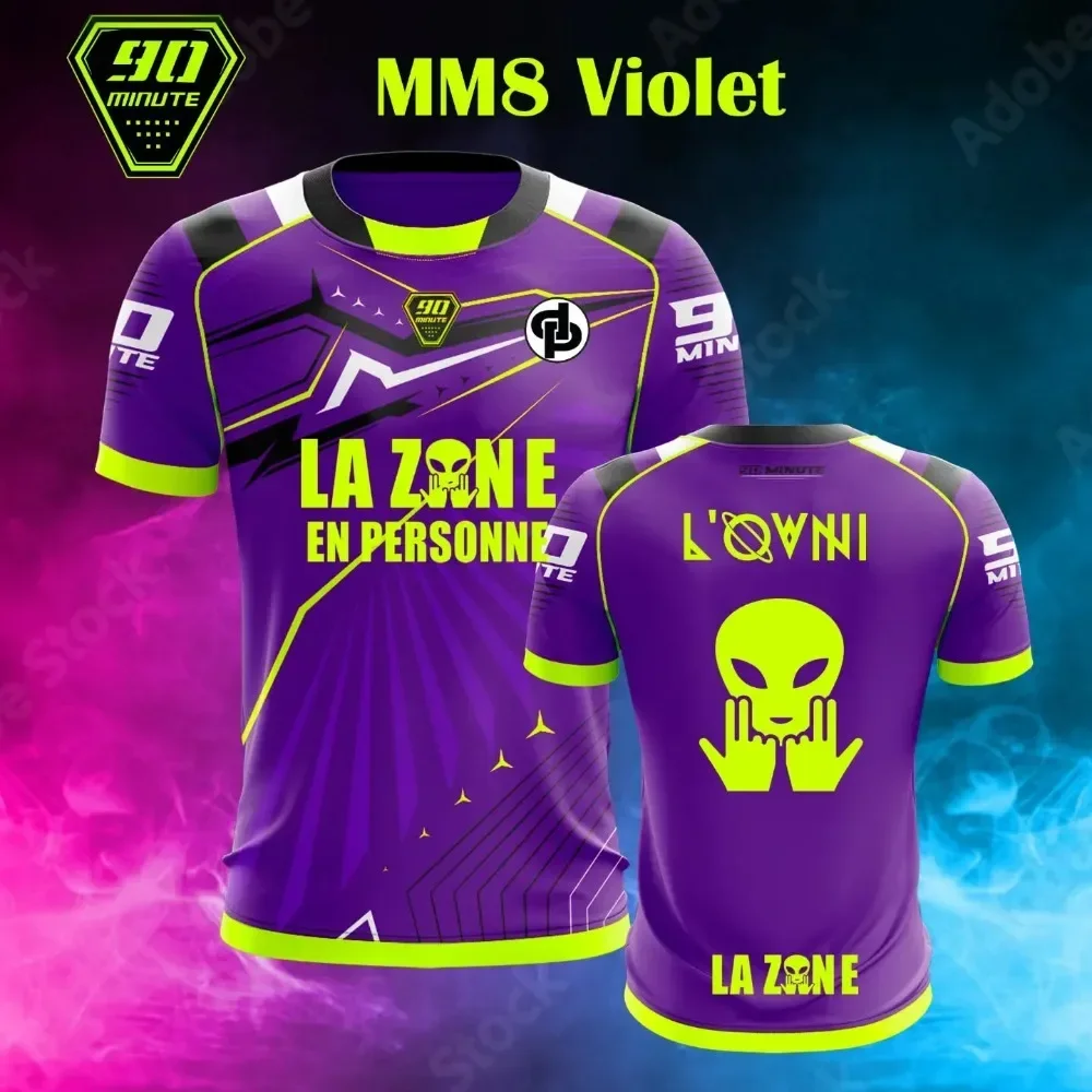 Camiseta Deportiva MM8 de 90 Minutos de Carreras de Motos, Impresión 3D, Secado Rápido, Transpirable, para Hombre y Mujer, Entrenamiento en Equipo al Aire Libre, Manga Corta