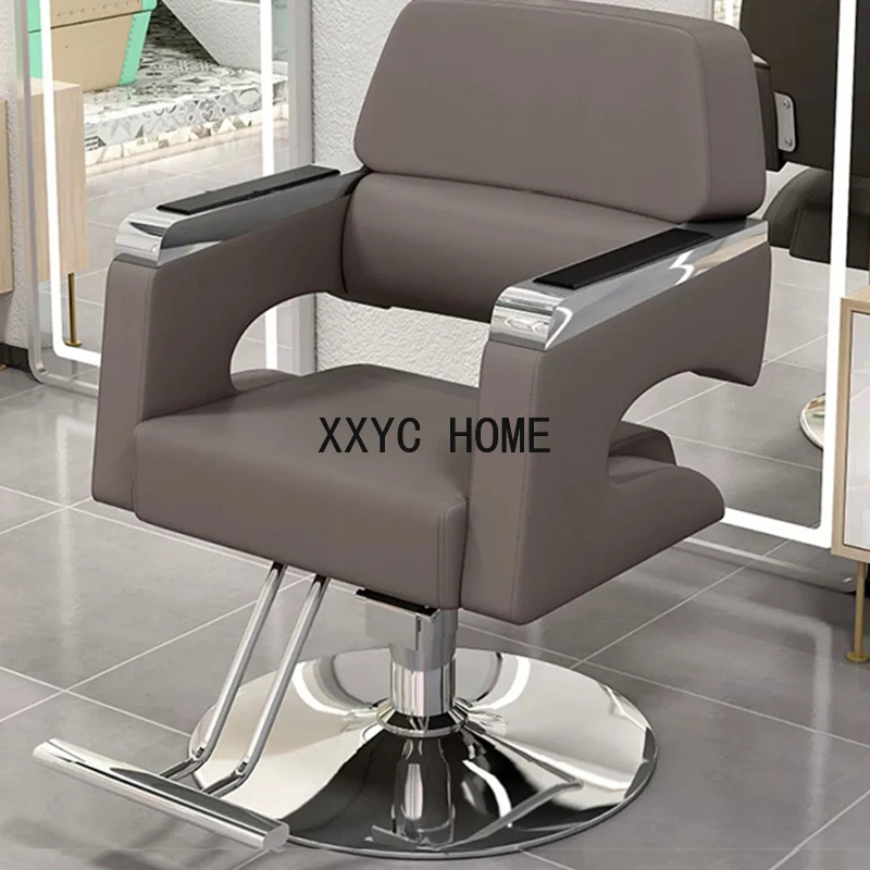 

Barbershop Comfort Simple Barber Chair Professional Perm Shave Barber Chair Swivel Cadeira De Barbeiro Beauty Furniture KMBC