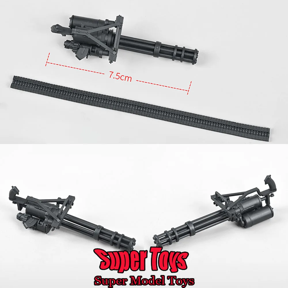 

In Stock M134 1/12 Scale Male Soldiers Gun Accessories Gatling Vulcan T-800 Weapon Model For 6-inches Action Figure Toys