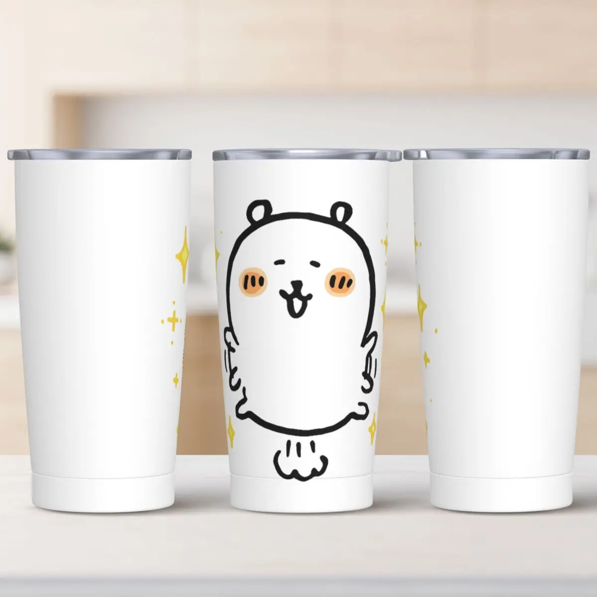 Joke Bear Jumping Stainless Steel Tumbler Travel Mugs Cup Large Capacity Thermal Cups Portable Cold Drink Milk Tea Water Bottle