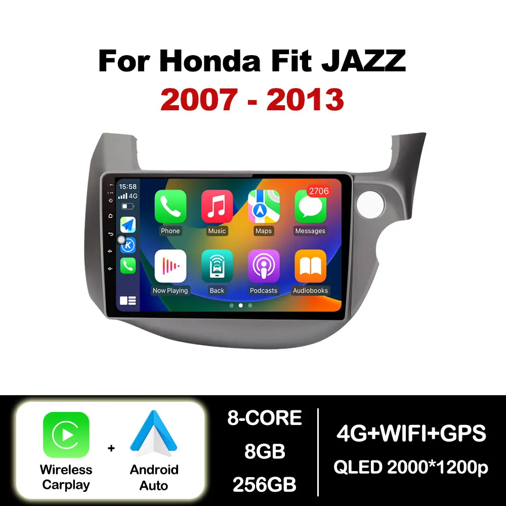 

10 '' Android Auto for Honda Fit JAZZ 2007 - 2013 Car Multimedia Radio Player GPS Navi WiFi 4G BT DSP Stereo Touch Screen